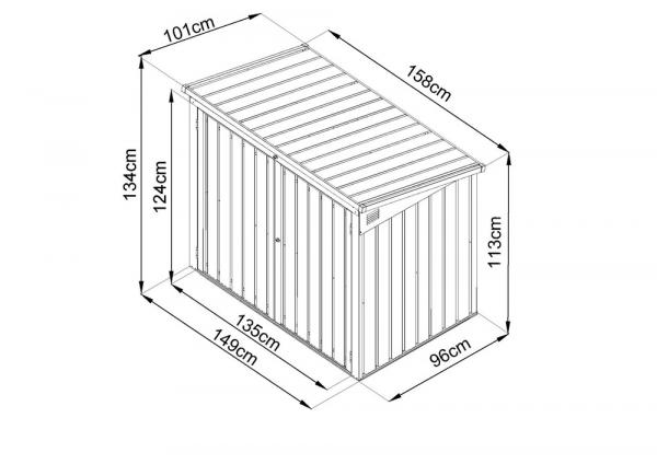 Zipper Metal Bin Box ZI-MTB2